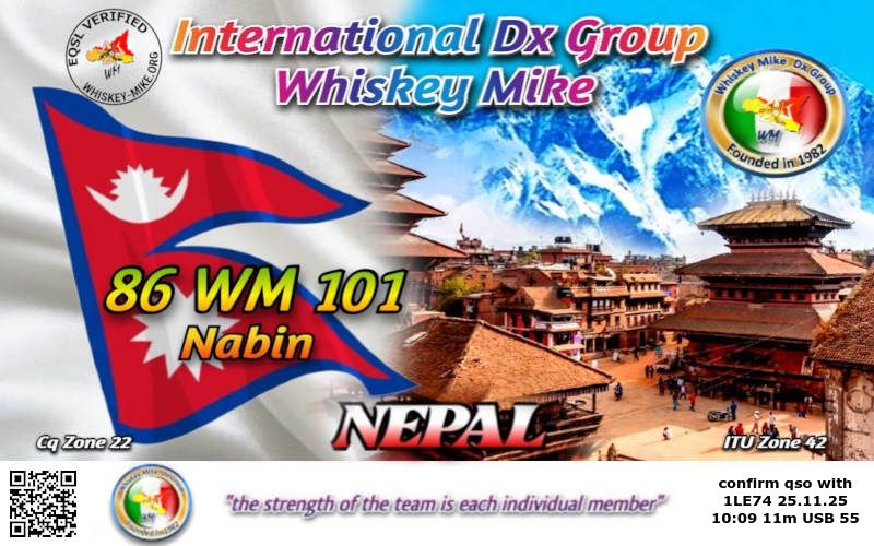 eQSL 86WM101 Mr. Nabin